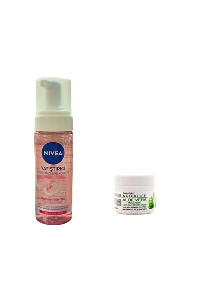 NIVEA nıvea yatıştırıcı yüz temizleme köpüğü badem yağı özlü + el kremi hediye