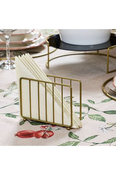 PULCA SHOP Gales Vertical Gold Διακοσμητική θήκη για χαρτοπετσέτα-παρουσιαστής 1ης ποιότητας Μεταλλική θήκη για χαρτοπετσέτα