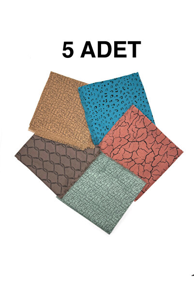 nazipek 5'li Paket Karışık Desen Desen Pigment Baskı Yazma Yumuşak Dokulu Eşa...
