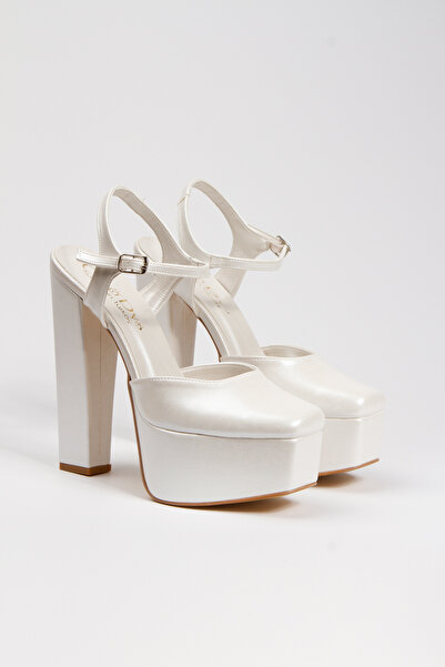 DARUGA حذاء سهرة نسائي بكعب عالٍ مفتوح من الخلف ومغلق من الأمام