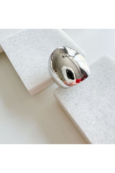 CHARMLUCKY Oval Plate Ring