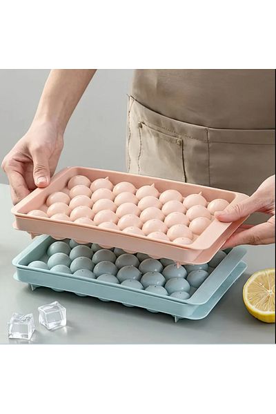 VANCL Globe Ice Mold| Covered| 33-Chamber Round Ice Mold| Cocktail Presentation Ice Mold ESSU42