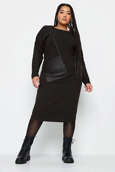 Stil Diva Φόρεμα με φερμουάρ με φερμουάρ σε μεγάλο μέγεθος 302715
