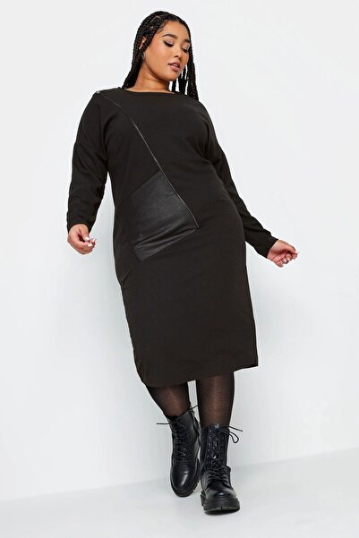 Stil Diva Φόρεμα με φερμουάρ με φερμουάρ σε μεγάλο μέγεθος 302715