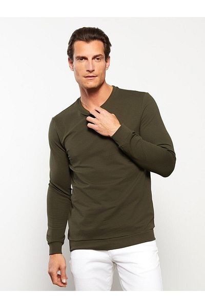 LC Waikiki Ανδρικό φούτερ με μακρυμάνικο λαιμόκοψη LCWAIKIKI Basic