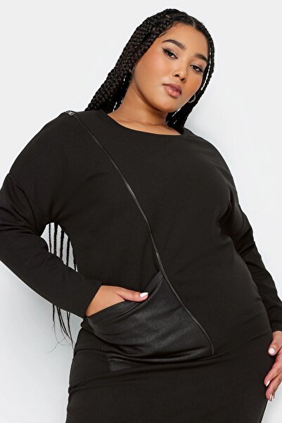 Stil Diva Φόρεμα με φερμουάρ με φερμουάρ σε μεγάλο μέγεθος 302715