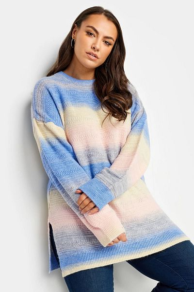 Stil Diva Pulover tricotat cu mânecă lungă, cu decolteu, cu mâneci lungi 302299