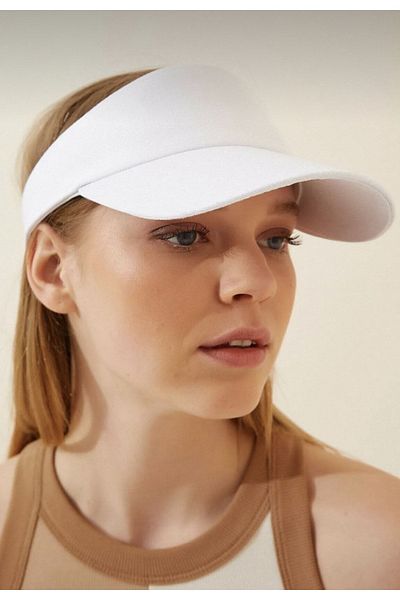 EKstore Unisex UV Protective Visor Cap Visor Tennis Hat White