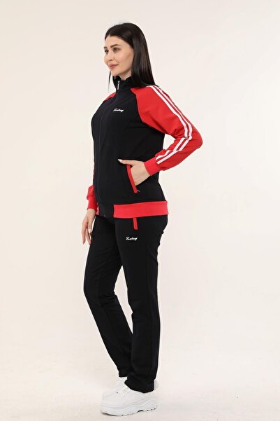 Fantasy Large Size Cotton Stand Collar Tracksuit Set 18307