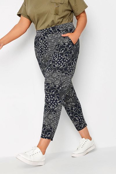 Stil Diva Large Size Skinny Leg Patterned Trousers302494