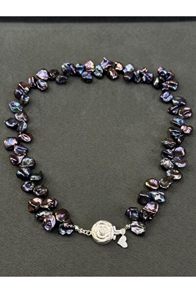 DURAN TAKI TASARIM Hakiki Siyah İnci Kolye