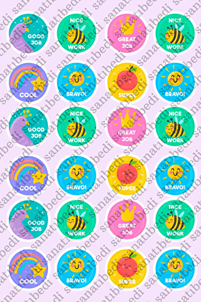 sanatıbedi 100 de bucăți autocolant pentru teme bine făcute pentru profesori ...