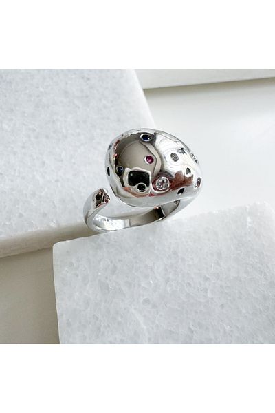 CHARMLUCKY Stone Drop Ring