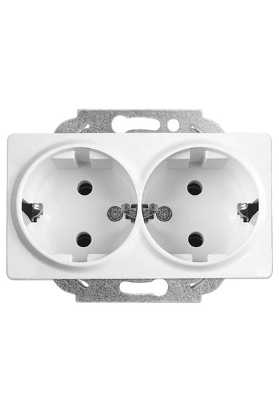 VİKO Viko Linnera White 90440056   - Double Grounded Socket (2 Pieces)