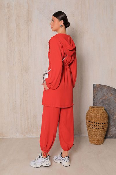 Melike Tatar POMEGRANATE FLOWER Frilly Hooded Suit 32-2016