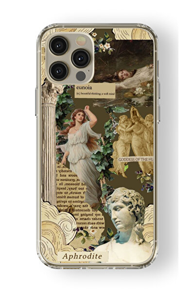 Multitronic حافظة شفافة مطبوعة بتصميم أفروديت متوافقة مع هاتف iPhone 15 Pro Max