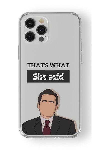 Multitronic حافظة شفافة مطبوعة بتصميم The Office Michael Scott متوافقة مع هات...