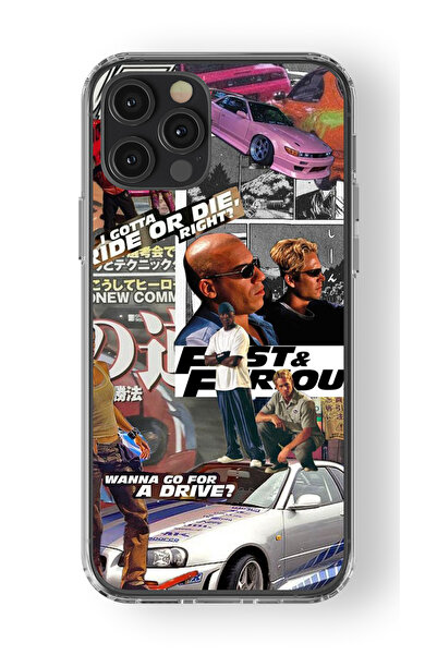 Multitronic iPhone 15 Pro Uyumlu Fast and Furious Tasarım Baskılı Şeffaf Kılıf