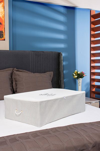 Serstil Mega Size Storage Box With Gray Striped Bottom 74 X 46 X 22 Cm