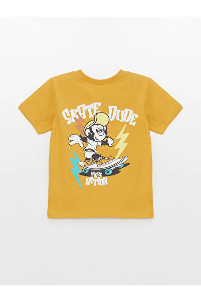 LC Waikiki LCW baby Crew Neck Short Sleeve Nostalgic Monkey Printed Baby Boy T-Shirt