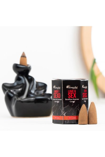 Aromatika Love Sex Aromalı Geri Akışlı Organik Şelale Tütsü (Backflow)