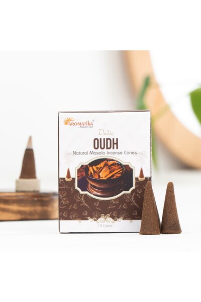 Aromatika Oodh Aromalı Organik Kömürsüz Konik Tütsü