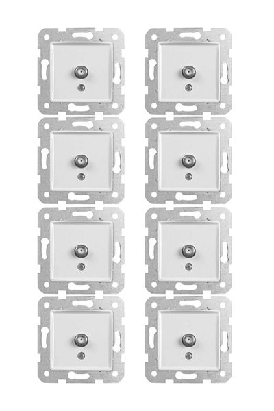 VİKO Viko Linnera Satellite Socket with F Connector and End (Frame Included)90440096 (8 Pieces)