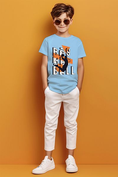 ADABEBEK Tricou pentru băieți cu imprimeu scris de jucător de baschet