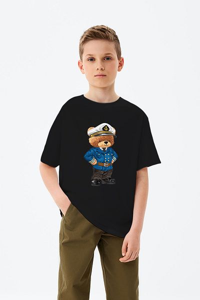 ADABEBEK Μπλουζάκι για αγόρι με στάμπα Captain Tedy Bear