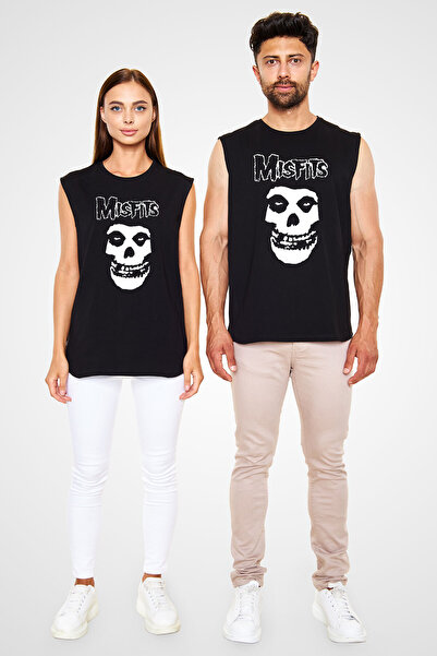 tf tişörtfabrikası Misfits Black Sleeveless T-Shirt