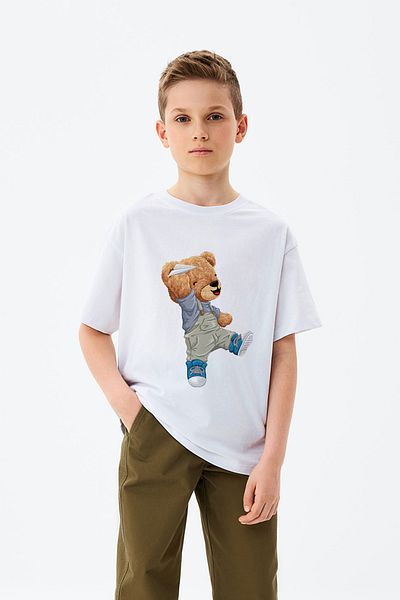 ADABEBEK χαρταετός Flying Toy Teddy Bear εμπριμέ μπλουζάκι για αγόρι