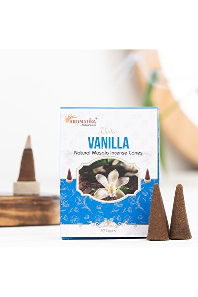 Aromatika Vanilya Aromalı Organik Kömürsüz Konik Tütsü