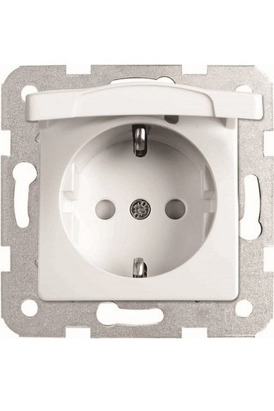 VİKO Viko Linnera Grounded Child Protected Covered Socket White90440012 (Frame Included) (8 Pieces)