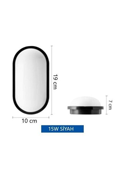 SeKaTech Horoz Aydos 20W Oval Beyaz  Led Nem Su Geçirmez Banyo Bahçe Modern Tavan Lambası Beyaz Işık  Modern