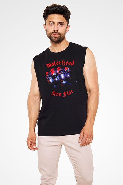 tf tişörtfabrikası Tricou fără mâneci Motörhead Iron First negru