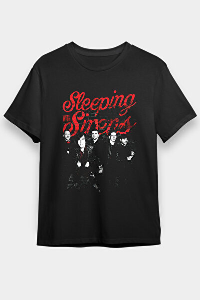 tf tişörtfabrikası تي شيرت أسود للجنسين من Sleeping With Sirens
