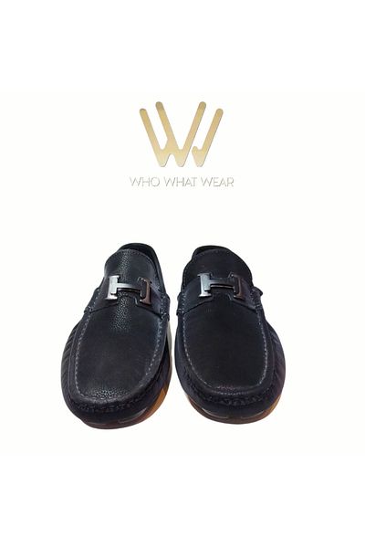 Who What Wear Loafer 100% Velvet Look Leather Handmade Metal Buckle Shoes