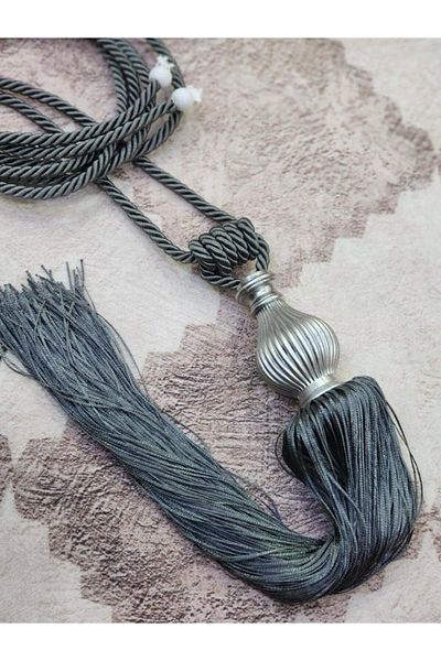 Akcan Anthracite Color Silver Hisar Long Braçol