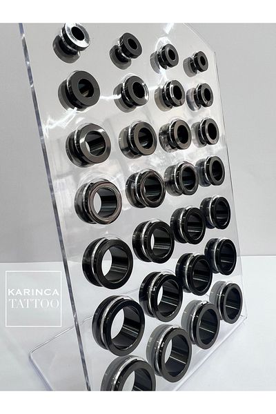 Karınca Piercing Black Or Silver Silver Color Steel Ear Tunnel Piercing (Ant Tattoo)