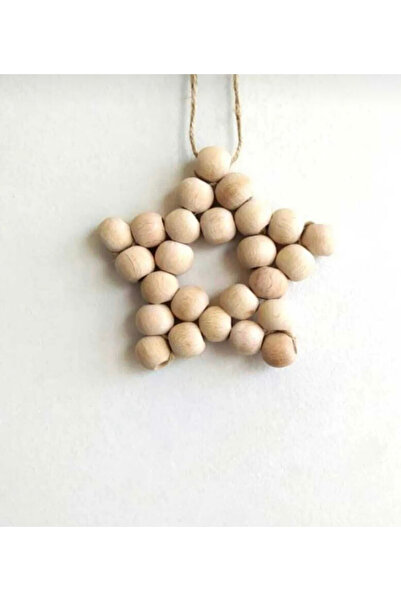 Genel Markalar Ahşap boncuklu yıldız & boncuklu dekor yıldız