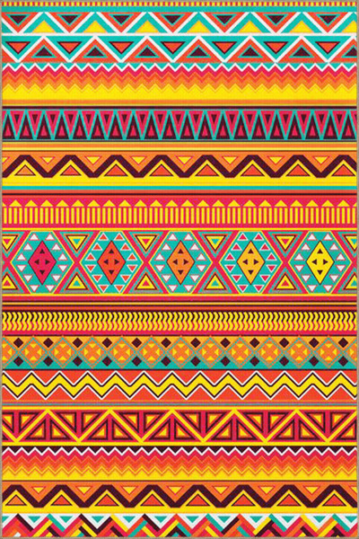 Rugs Modern Halı Многоцветен етнически винтидж декоративен килим с мотиви 3819