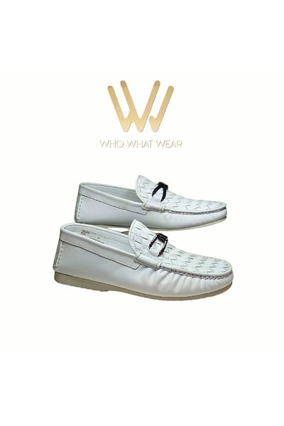 Who What Wear LOAFER KNITTED HANDMADE 100% LEATHER SHOES