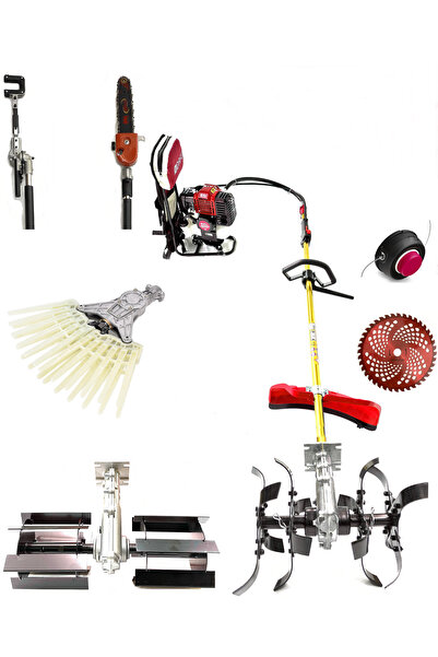ROYAL DAFU TURBO MOTORLU SIRT TIRPAN ÇİM OT BİÇME MAKİNESİ LÜKS BAHÇIVAN SETİ...