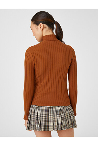 Koton Tričko rolák s dlouhým rukávem na zip