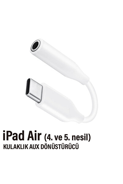 EXENAR TYPE-C AUX iPad Air 4 - 5 جيل متوافق مع محول سماعة الرأس من النوع C