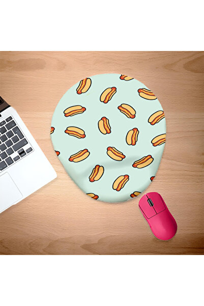 UcuruStore Pad pentru mouse cu model Tiny Sausages și suport pentru încheietu...