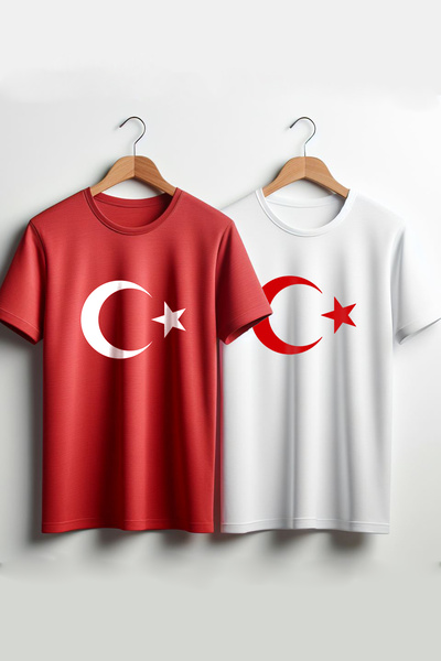 Vordevia Zastava sa polumesecom i zvezdom Štampano Kombinacija za ljubitelje ...