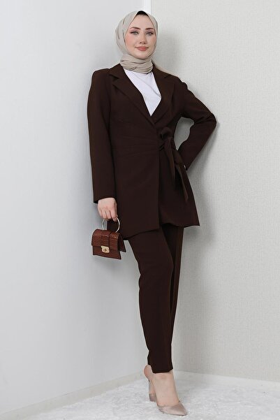 GİZ AGİYİM Аделіса Жакетний комплект гіркий кава