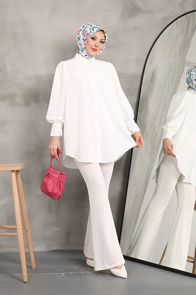 CLB COLLECTION قميص تونيك بلون سادة من Jesika