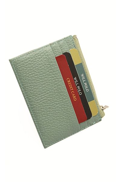 willpolo 85 Genuine Leather - Women's and Men's Card Holder Wallet with Zippered Coin Compartment